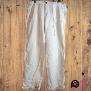 American Eagle Light Tan straight Cut womens soft thin flowy Pants size 12